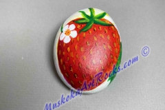 Single Strawberry With Flower