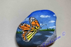 Flying Monarch Butterfly