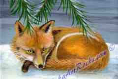 Winter Fox on canvas