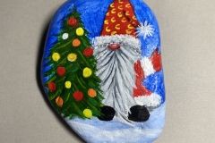 Christmas Gnome with crescent moons on hat