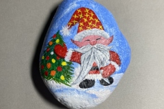 Christmas Gnome with yellow crosses on hat