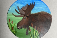 Moose with Bulrushes